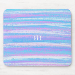 Geschilderde Acryl Strepen Turquoise Roze Paars Muismat