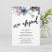 Geschilderde Artistieke Bloemen Ontsnapte Trouwrec Kaart (Staand voorkant)