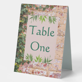 Geschilderde bakstenen Green Ivy Trouwtafel Nummer