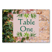 Geschilderde bakstenen Green Ivy Trouwtafel Nummer