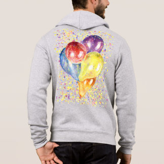 geschilderde ballon Confetti Waterverf Hoodie