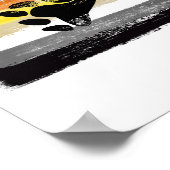 GESCHILDERDE BEER TROTS VLAG EN SYMBOOL POSTER (Hoek)