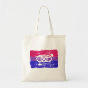 GESCHILDERDE BISEKSUELE SYMBOOL PRIDE VLAG TOTE BAG
