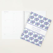 Geschilderde Bloemen Paarse Patroon Weekplanner Planner (Display)