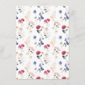 Geschilderde Bloemige Calligrafie Monogram Wapen E Menu (Achterkant)