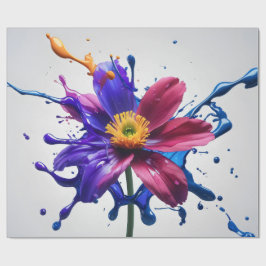 Geschilderde Bloesem Cadeaupapier