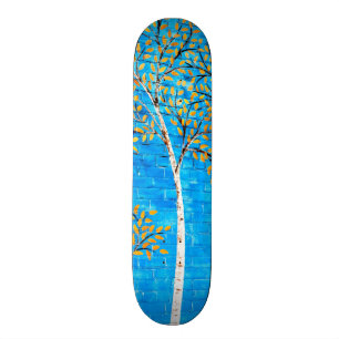 geschilderde bomen skateboard