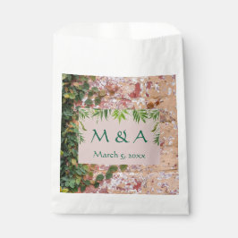 Geschilderde Bricks Green Ivy Wedding Favoriete Ta Bedankzakje