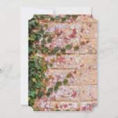 Geschilderde Bricks Green Ivy Wedding Save the Dat Date (Achterkant)