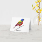 Geschilderde Bunting Kaart (Gele Bloem)