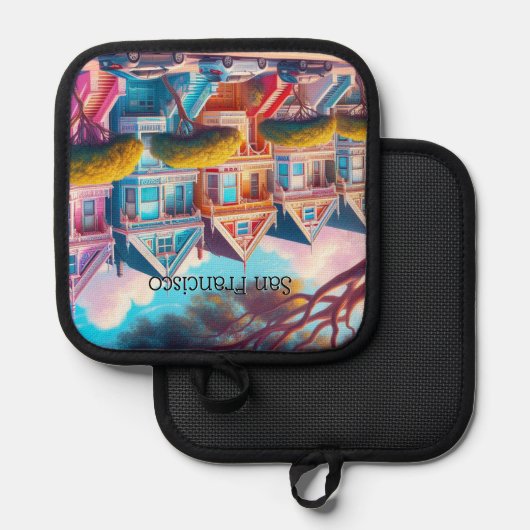 Geschilderde dames Victoriaans San Francisco Souve Pannenlap (Voorkant / Achterkant)