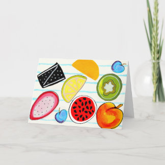 Geschilderde Fruit Illustratie Wenskaart Bedankkaart