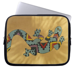 Geschilderde gekko hagedis op muur, Tucson, Arizon Laptop Sleeve