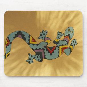 Geschilderde gekko hagedis op muur, Tucson, Arizon Muismat