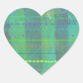 Geschilderde hark hart sticker