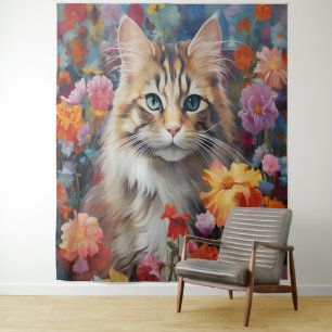 Geschilderde Harmonie: Kattenbloesem Bloemen Tapes Wandkleed