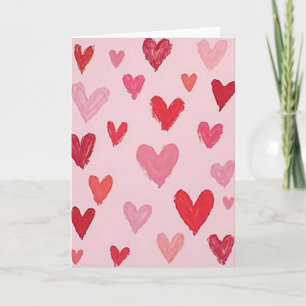 Geschilderde Hart Liefdeskaart Kaart