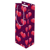 Geschilderde harten en pijlen | VALENTIJNSDAG Wijn Cadeautas