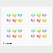 geschilderde harten stickers (Vel)