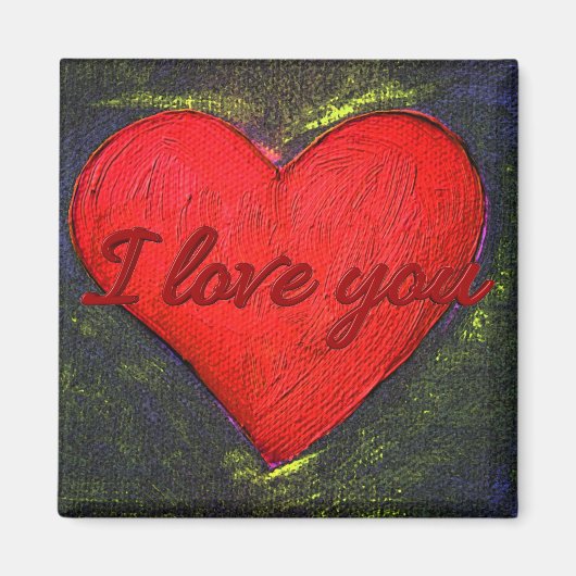 Geschilderde hartmagneet magneet (Voorkant)