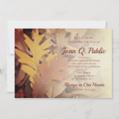 Geschilderde herfstbladeren Viering van het levens Kaart (Voorkant)