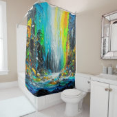 Geschilderde Herfsten Douchegordijn (In situ)