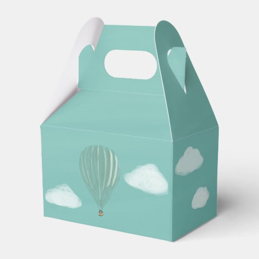 Geschilderde Hete Luchtballons Aangepaste Bruiloft Bedankdoosjes (Achterkant)