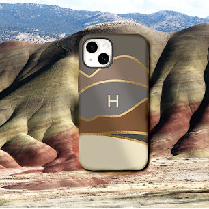 Geschilderde heuvels monogrammed Case-Mate iPhone 14 hoesje