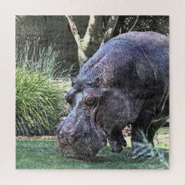 geschilderde hippopotamus legpuzzel