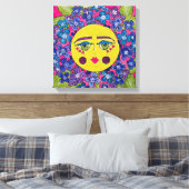 Geschilderde Hydrangea Bloemenmeisje Canvas Art (Insitu (Slaapkamer))