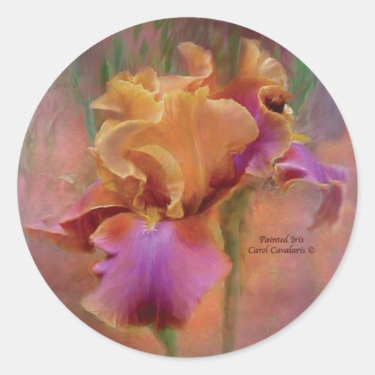 Geschilderde Iris Art Sticker (Voorkant)