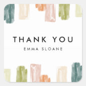 Geschilderde juwelen Hartelijk dank Vierkante Sticker (Voorkant)