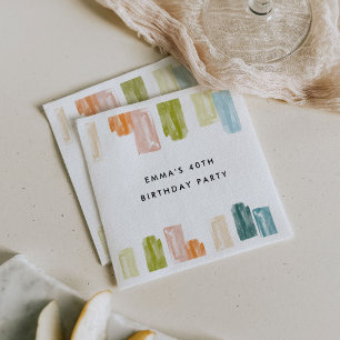 Geschilderde Juwelen Waterverf Gepersonaliseerd Servet