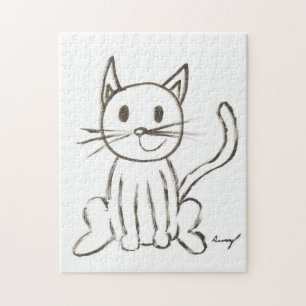 Geschilderde Kitty Puzzel