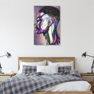 Geschilderde kunst man canvasprint canvas afdruk
