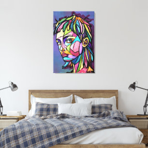 Geschilderde Kunst Vrouw Canvas Print