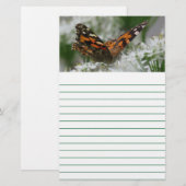 Geschilderde Lady Butterfly - gevoerd Briefpapier (Voorkant / Achterkant)