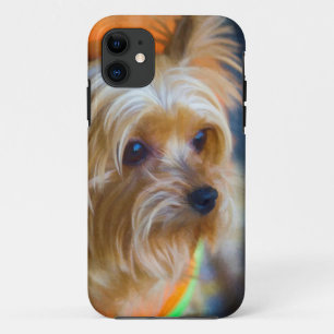 Geschilderde Lady Yorkshire Terrier iPhone 11 Hoesje
