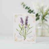 Geschilderde Lavandula Vera Serenity en Rust Briefkaart (Staand voorkant)