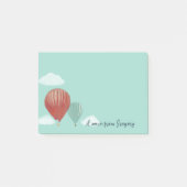 Geschilderde luchtballonnen gepersonaliseerd post-it® notes (Voorkant)