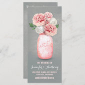 Geschilderde mason jar bruiloft programma's (Voorkant / Achterkant)