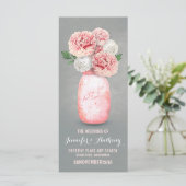 Geschilderde mason jar bruiloft programma's (Staand voorkant)