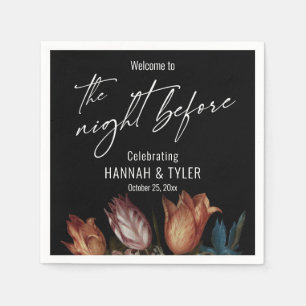 Geschilderde Nederlandse bloemen Welkom op de avon Servet