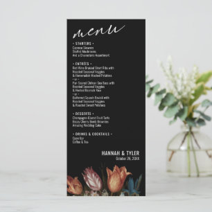 Geschilderde Nederlandse tulpen en gemengde bloemb Menu