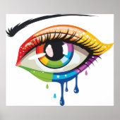 Geschilderde ogen poster (Voorkant)
