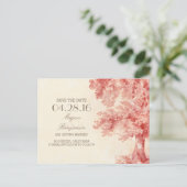 Geschilderde Old Tree  Save the Date briefkaarten (Staand voorkant)