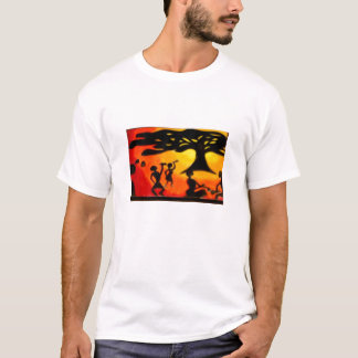 Geschilderde organische afrikaanse zonsondergang T T-shirt