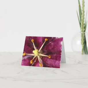 Geschilderde Paarse Lilly Notecard Kaart