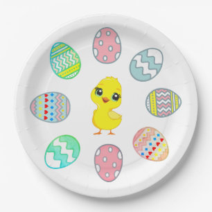 Geschilderde Paaseieren Papieren Bordje