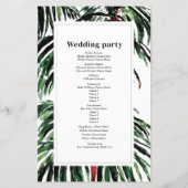 Geschilderde palmbomen Modern Beach Wedding (Achterkant)